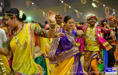 Image of Navratri (People performing Garba in Traditional Outfit)
