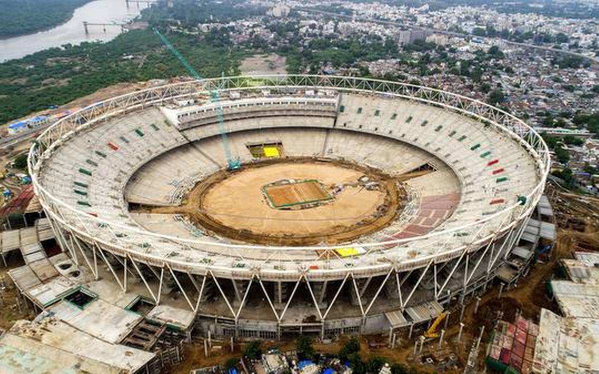 Image of Sardar Patel Stadium under redevelopment